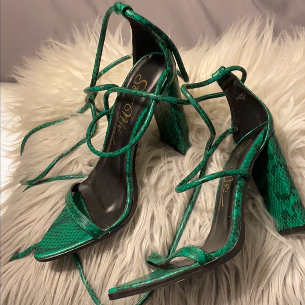 Strappy heels
